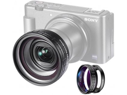 Širokoúhlý a makro objektiv pro SONY RX100 a ZV 1 předsádka 1