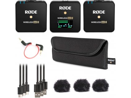 RODE Wireless GO II duální set bezdrátových mikrofonů s funkcí rekordérů, USB Audio, stereo 50