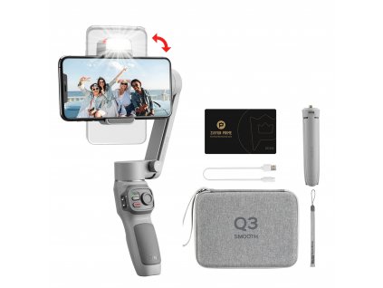 Zhiyun Smooth Q3 Combo Výkonný malý stabilizátor na mobil 2021 s LED osvětlením alt