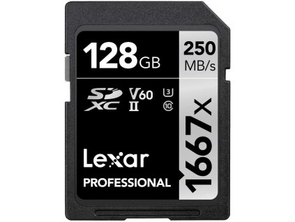 128GB SDXC karta UHS II V60 pro rychlý 4K120 zápis LEXAR Professional 1