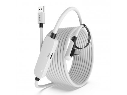 Speciální 5m USB 3.0 - USB-C kabel pro META Quest 3 a 2 Link - hraní PCVR her VČETNĚ NABÍJENÍ