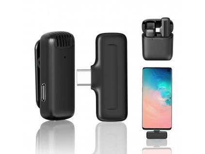 Bezdrátový Ulanzi  J12 mikrofon k mobilu s USB-C konektorem a powerbankou pouzdrem (Type-C Android interface)