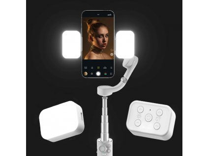 Lehké magnetické mini LED světlo na každý gimbal, telefon, akční kameru apod. OM6, OM4, Vimble 3, isteady, Smooth 4, Smooth 5 atd.