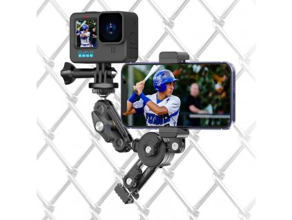 Držák akční kamery nebo telefonu na plot pro natáčení sportu