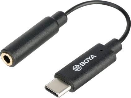 Adaptér BOYA BY-K4 3,5mm jack TRS mikrofony na USB-C