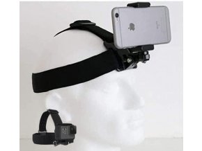 Držák telefonu i akční kamery na hlavu Head strap for smarphone, GoPro 01