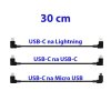 Propojovací kabely pro DJI OSMO POCKET 30cm Micro, USB C, Lightning 3