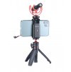 Držák mobilu na stativ se sáňkami pro mikrofon nebo světlo 10