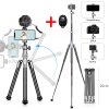 Hliníkový stativ na mobil ALL IN ONE s kulovou hlavou, sáňkami pro mikrofon, světlo 26 150cm Obr.00