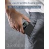 Malá multifunkční rychlá 22,5W powerbanka s kabely a velkou kapacitou 25800 mAh