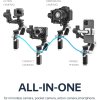 Feiyu Tech Scorp MINI 2 ALL IN ONE - malý AI gimbal pro foťáky, telefony, akční kamery až 1200g - Černobílý