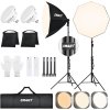 Komplet set dvou měkkých výkonných softbox LED světel 2x 135W se stativy, regulace bílé, ovladače