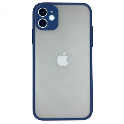 1077 kryt pro apple iphone 12 barevna tlacitka a poloprusvitna zadni strana okraje tmave modre