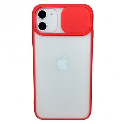 1773 kryt pro apple iphone xr s ochranou cocky fotoaparatu pruhledna zadni strana cerveny