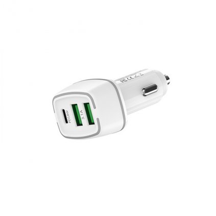 2370 nabijacka do auta quickcharge 3 0 2xusb a 1xusb c biela