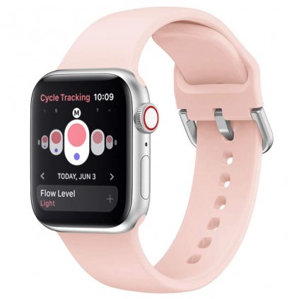 2574 remienok na apple watch 38mm 40mm 41mm silikonovy ruzovy