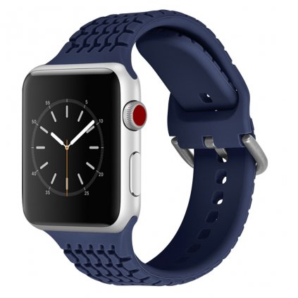 2583 remienok na apple watch 38mm 40mm 41mm silikonovy tmavomodry