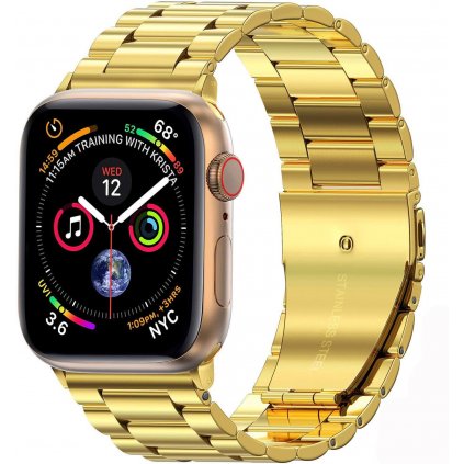 2619 kovovy remienok na apple watch 42mm 44mm 45mm zlaty