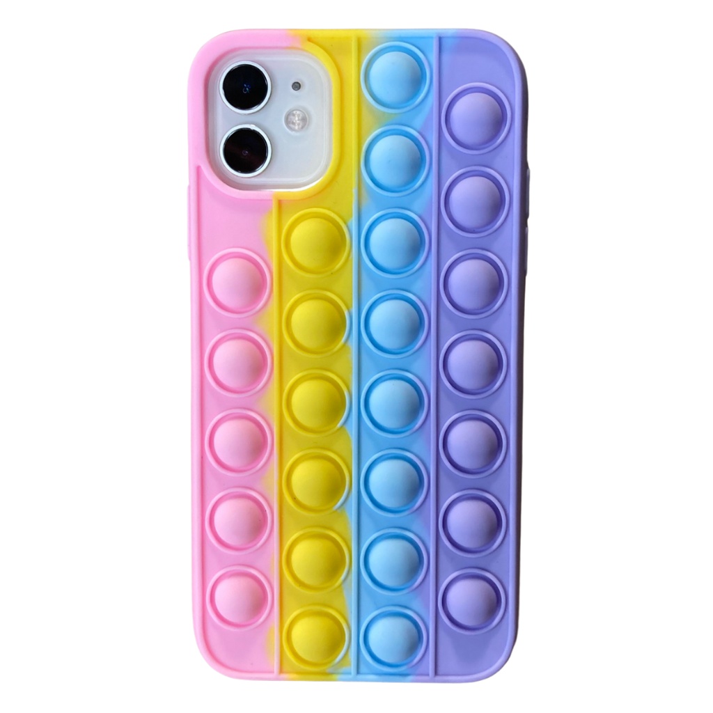 Kryt na iPhone 12 Mini Pop It dúhovo ružový