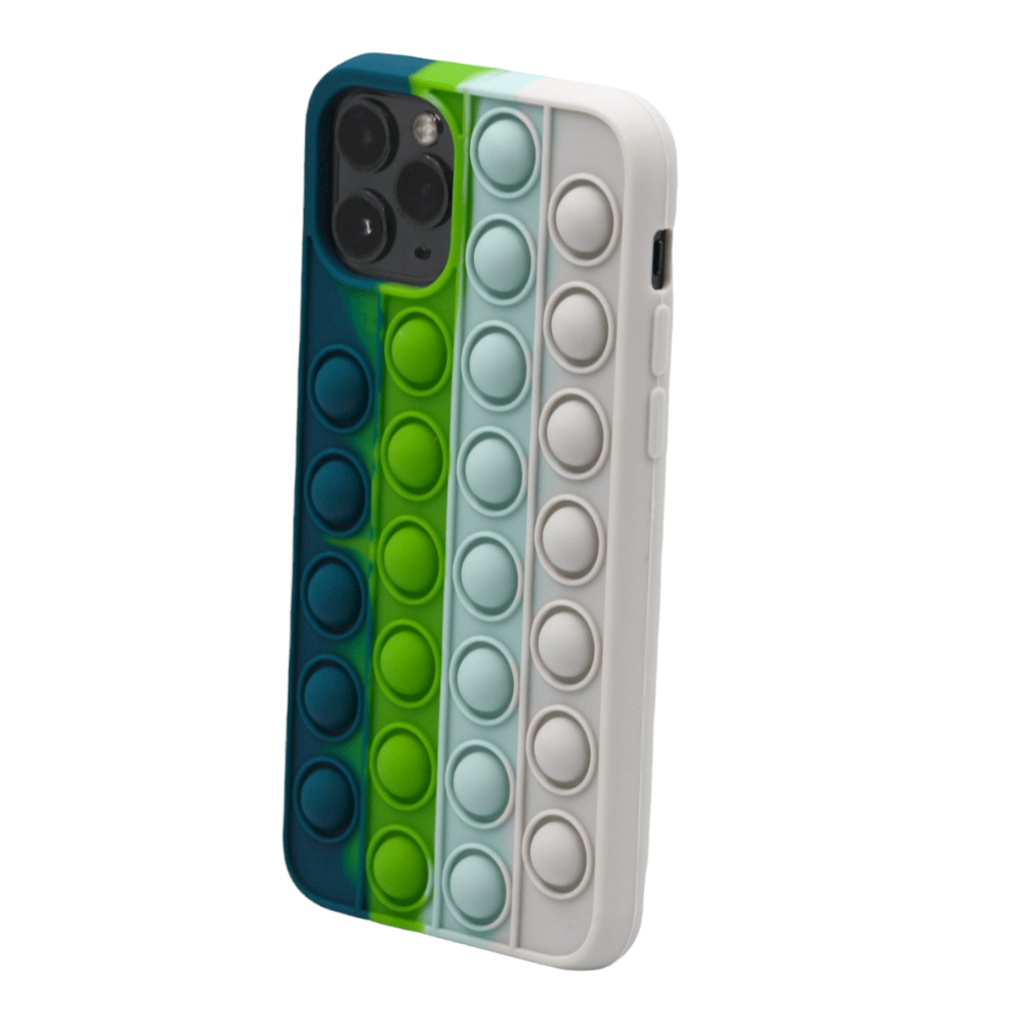 Kryt na iPhone 12 Mini Pop It dúhovo zelený