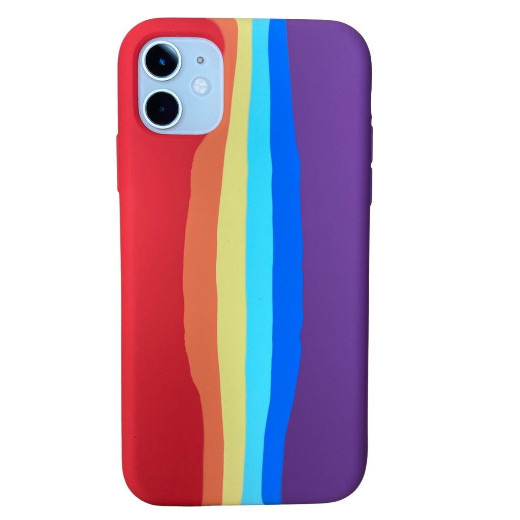 Kryt na iPhone 12 Mini Rainbow fialový