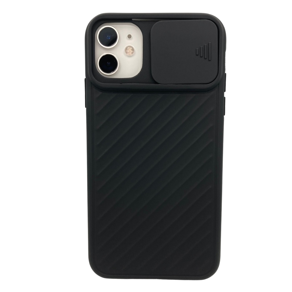 Kryt na iPhone 11 silikónový s ochranou kamery čierny