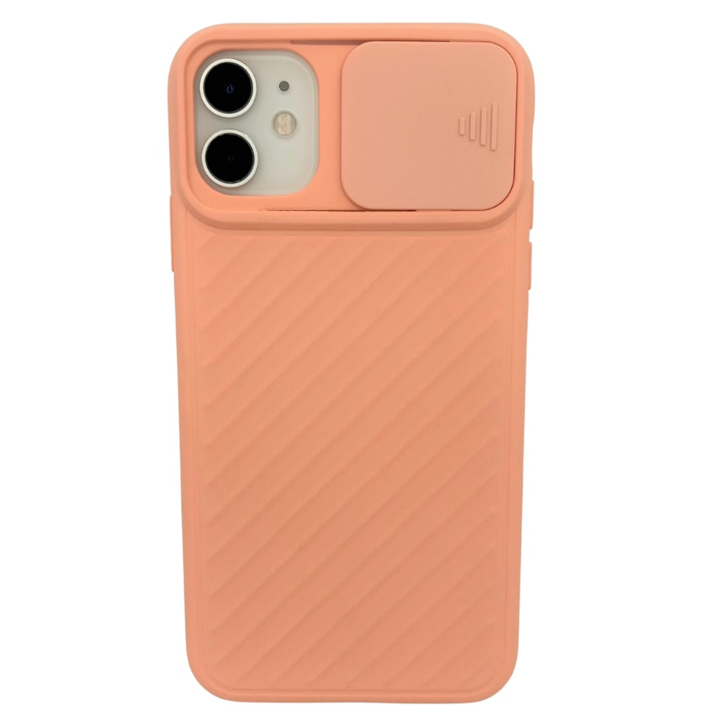 Kryt na iPhone 11 silikónový s ochranou kamery ružový