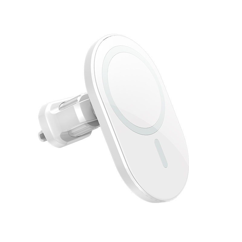 Držiak na mobil do auta MagSafe s funkciou bezdrôtového nabíjania 15W biely