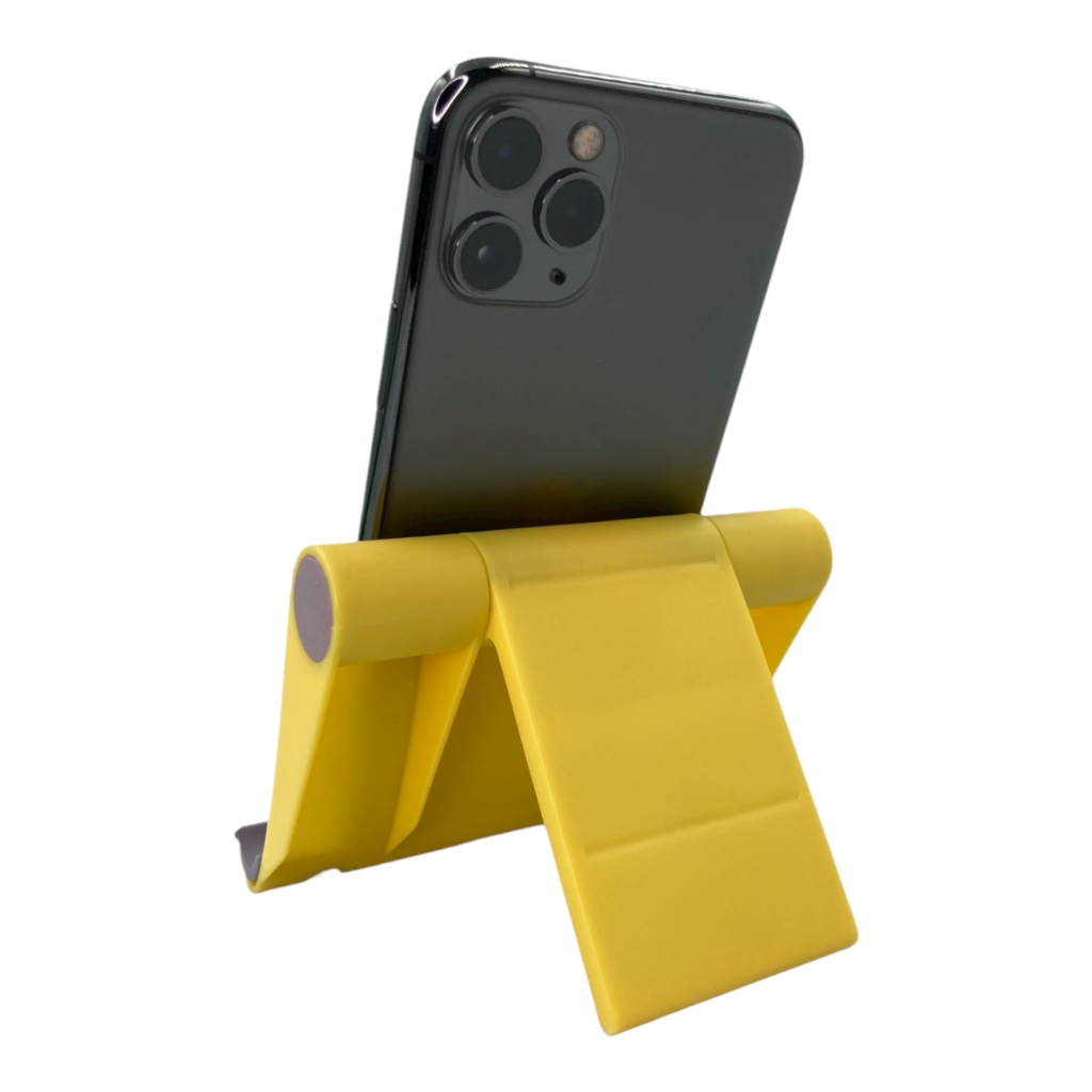 Stojan na mobilný telefón plastový žltý