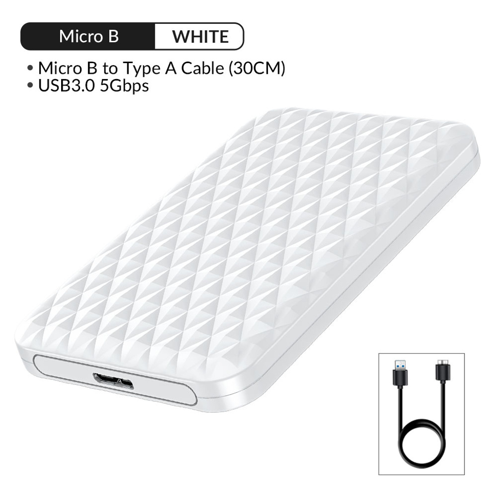 Box na HDD 2,5"  Orico biely