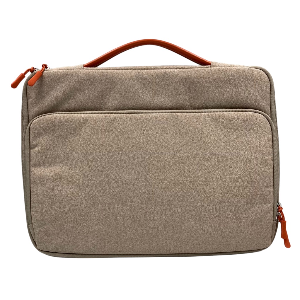 Taška na Notebook a MacBook so zipsom do veľkosti 15" hnedá