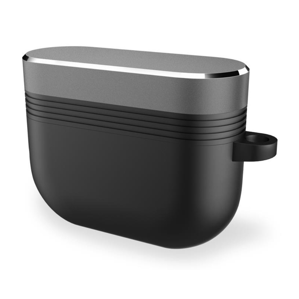 Obal na AirPods Pro silikónový čierny / strieborný