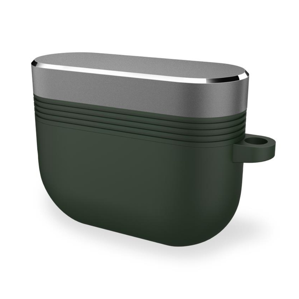 Obal na AirPods Pro silikónový zelený / strieborný