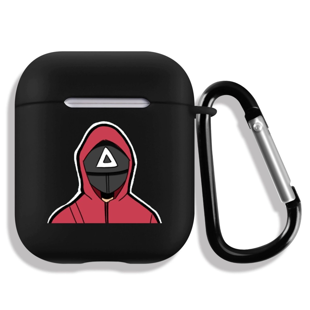 Obal na AirPods 1 / 2 Squid Game trojuholník čierny