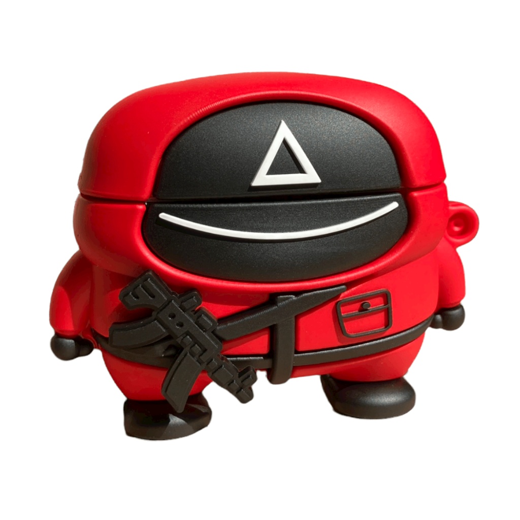 Obal na AirPods 1 / 2 Squid Game trojuholník červený