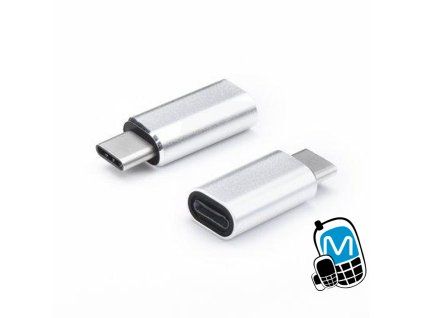 Adaptér USB-C (M) na Lightning (F), strieborny