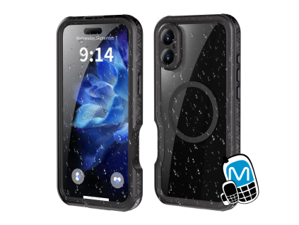 Vodotesný kryt Shellbox na Apple iPhone 16+, čierny