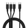 Kábel 3v1 Type-C na Lightning/USB-C/MicroUSB 2.4A C171 1,2 m, čierny