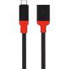Adaptér USB-C (M) na Lightning (F) TACTICAL čiernočervený