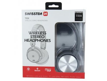 WIRELESS STEREO HEADPHONES SWISSTEN TRIX SILVER/GREY