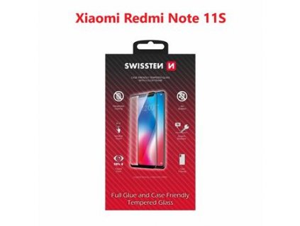 SWISSTEN GLASS COLOR FRAME, CASE FRIENDLY FOR XIAOMI REDMI NOTE 11S BLACK