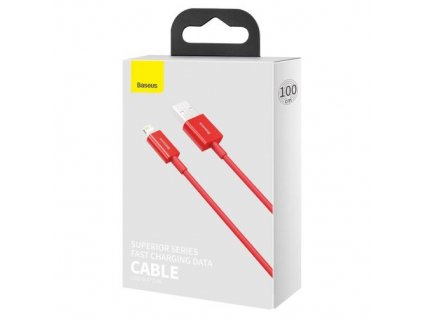 Baseus Lightning Superior Series cable, Fast Charging, Data 2.4A, 1m Red (CALYS-A09)