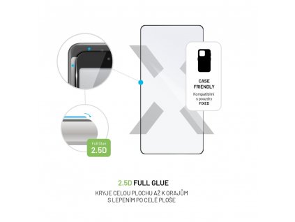 FIXED Full Cover 2,5D Tempered Glass for Xiaomi Redmi Note 13 Pro/POCO M6 Pro, black