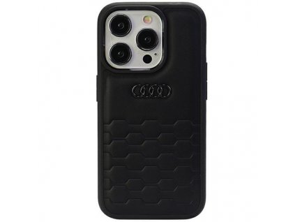 Audi GT Synthetic Leather Zadní Kryt pro iPhone 15 Pro Black