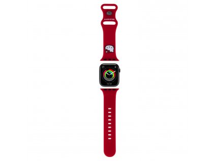 Hello Kitty Liquid Silicone Kitty Head Logo Řemínek pro Apple Watch 38/40mm Red