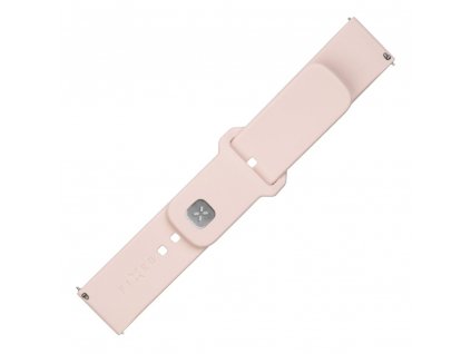 FIXED Silicone Sporty Strap Set with Quick Release 20mm for Smartwatch, Pink
