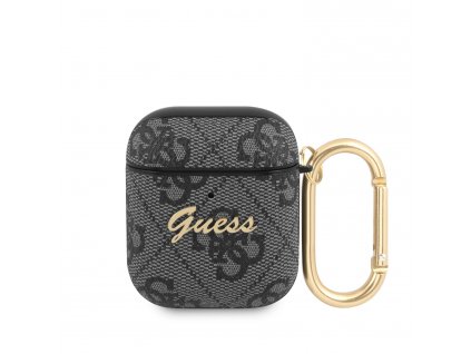 Guess 4G Script PC/PU Pouzdro pro Airpods 1/2 Grey