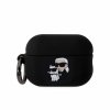 Karl Lagerfeld 3D Logo NFT Karl and Choupette Silikonové Pouzdro pro AirPods Pro 2 Black