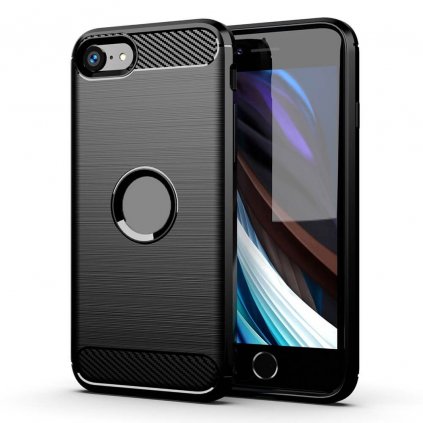 Pouzdro Forcell Carbon back cover pro Apple iPhone 7/8 - černé