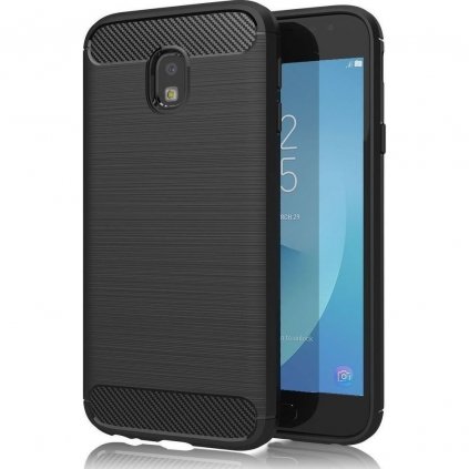 Pouzdro Forcell Carbon back cover pro Samsung J330 Galaxy J3 2017 - černé